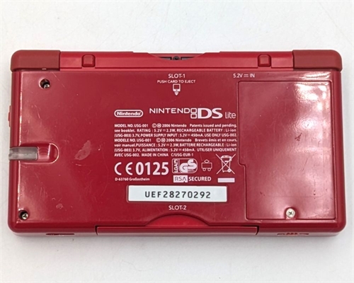 Nintendo DS Lite - Lite Red - Console - SNR UEF30082969 (B Grade) (Used)